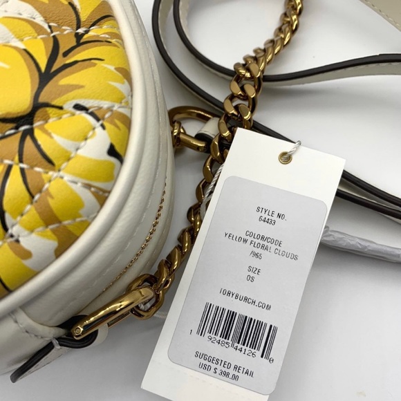 Tory Burch KIRA CHEVRON  FLORAL CAMERA BAG - Picture 4 of 10